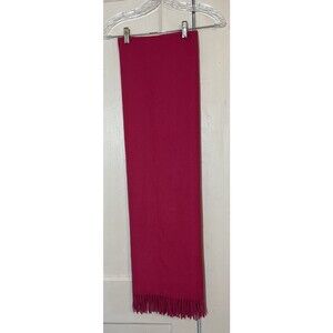 Sky Cashmere 100% Virgin Wool Scarf Fuschia Pink Soft Luxury 27x78” Inch Wrap